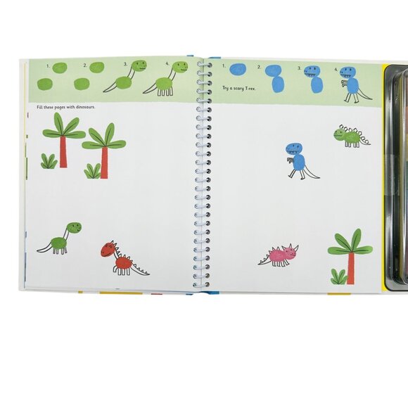 Usborne Fingerprint Activities Book With Ink Pad Spiral Bound Pages Kids Aged 3+ - Picture 5 of 7